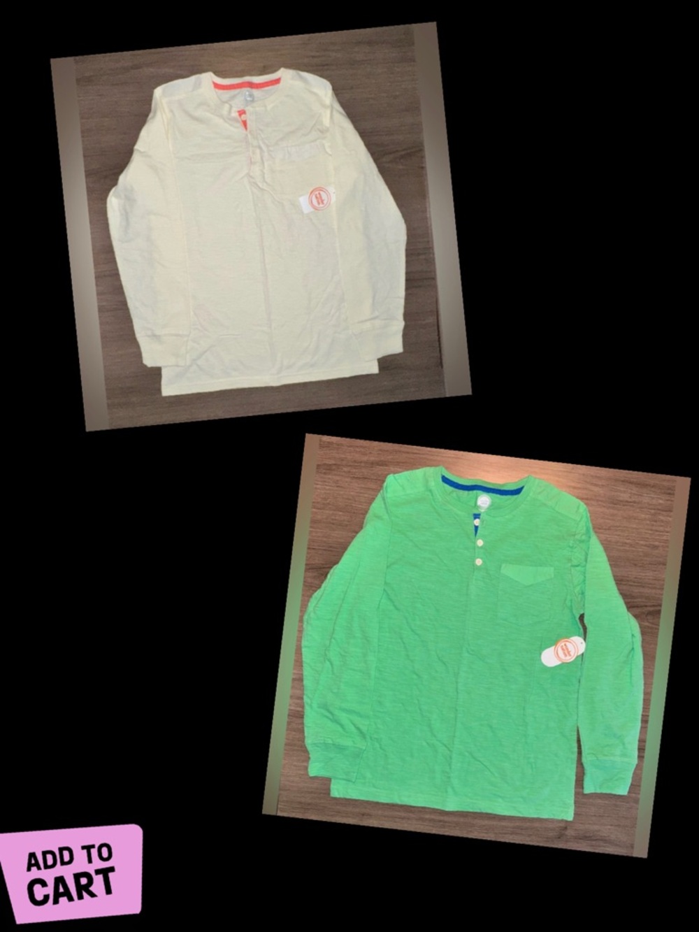 🔥NWT Boys' Green and Cream Shirts, size 10/12